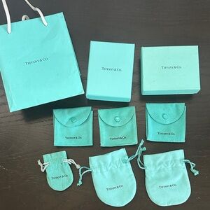 Tiffany & Co. Blue Jewelry Pouches and Boxes